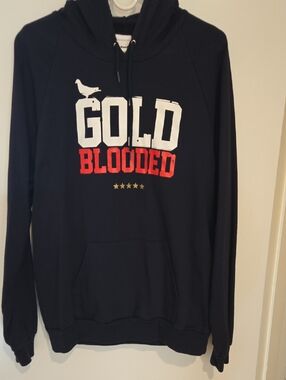 Adapt Navy Hoodie with White, Red & Gold Graphic